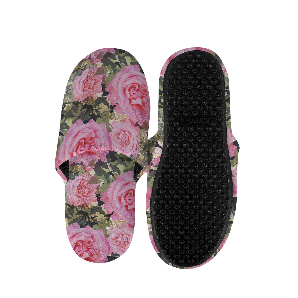 Military Camouflage Flower Pattern Print Slippers