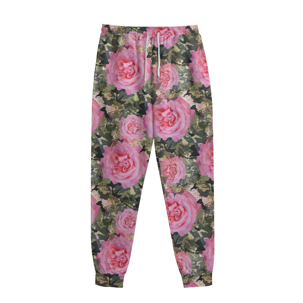 Military Camouflage Flower Pattern Print Sweatpants