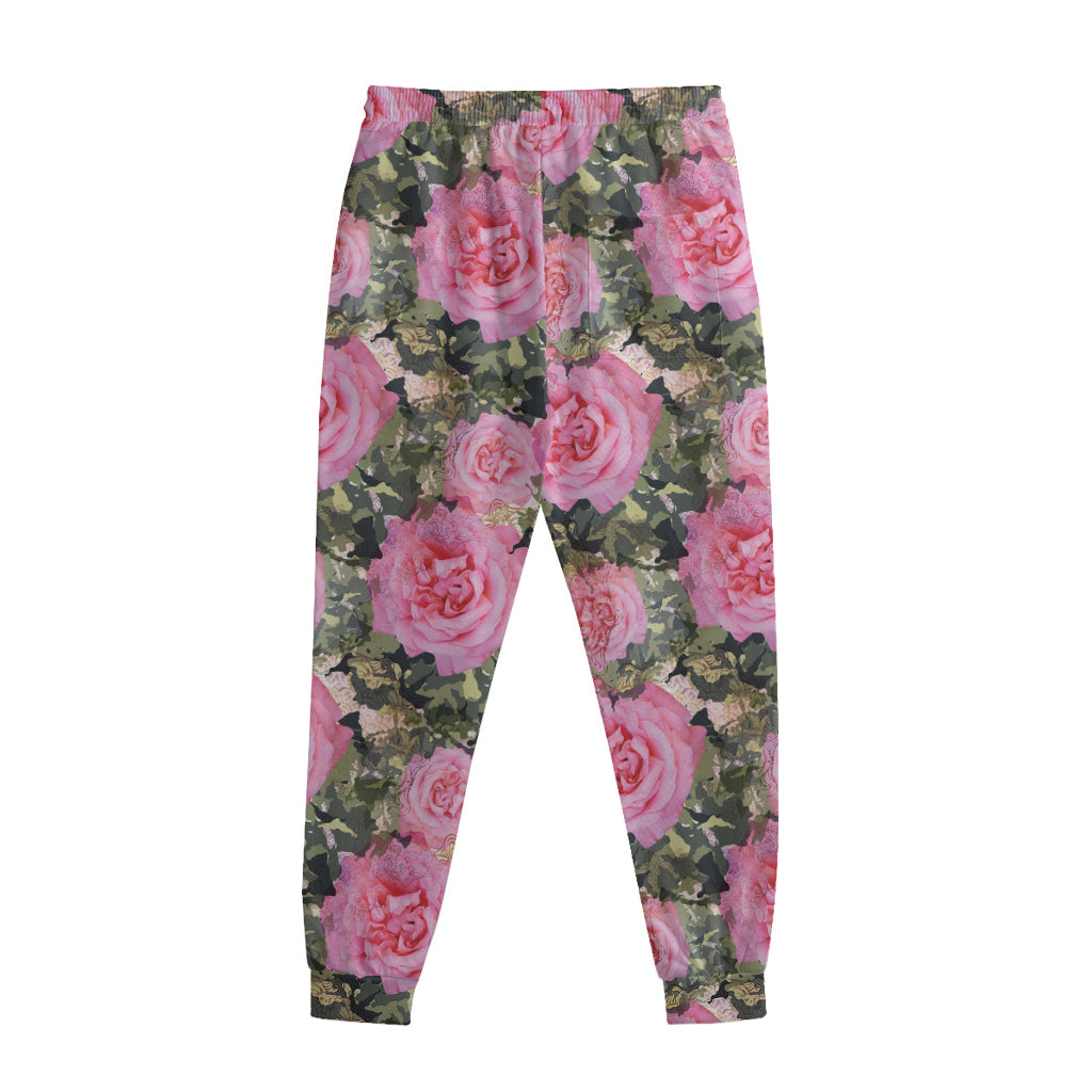 Military Camouflage Flower Pattern Print Sweatpants