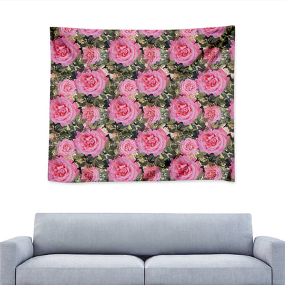Military Camouflage Flower Pattern Print Tapestry