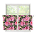 Military Camouflage Flower Pattern Print Tier Curtains