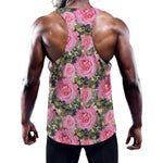 Military Camouflage Flower Pattern Print Training Tank Top