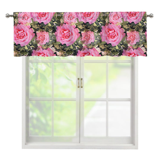 Military Camouflage Flower Pattern Print Window Valance