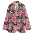 Military Camouflage Flower Pattern Print Women's Blazer