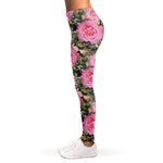 Military Camouflage Flower Pattern Print Women's Leggings