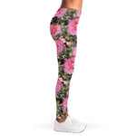 Military Camouflage Flower Pattern Print Women's Leggings