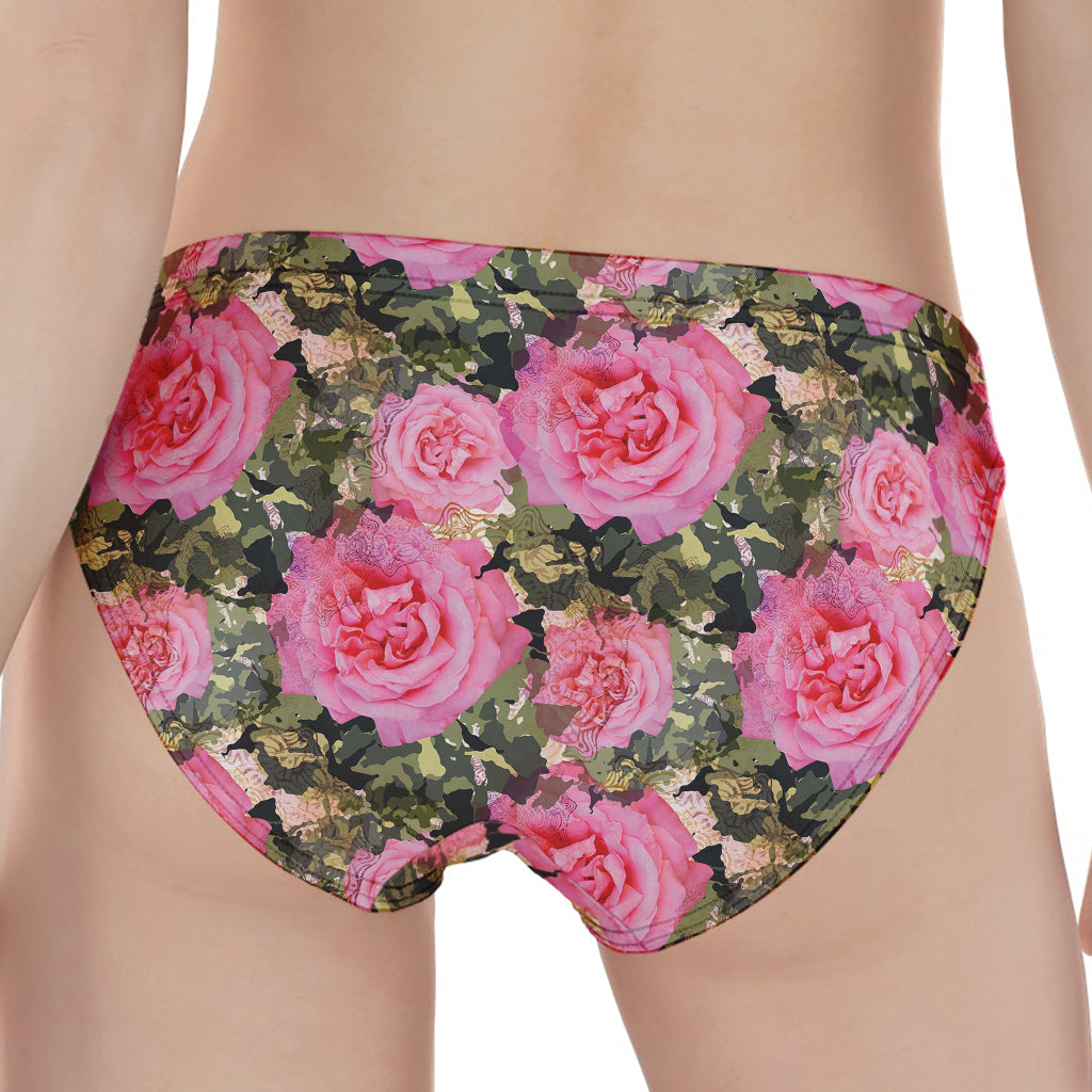 Military Camouflage Flower Pattern Print Women's Panties