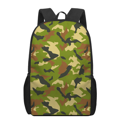 Military Camouflage Print 17 Inch Backpack