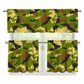 Military Camouflage Print 3 Piece Kitchen Curtains
