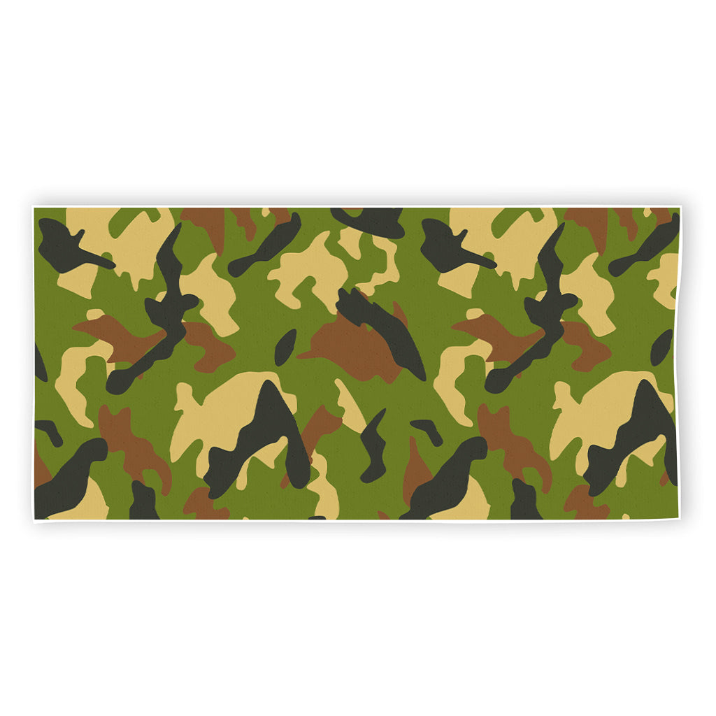 Military Camouflage Print Beach Towel