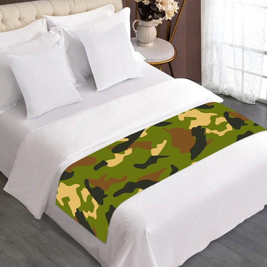 Military Camouflage Print Bed Runner