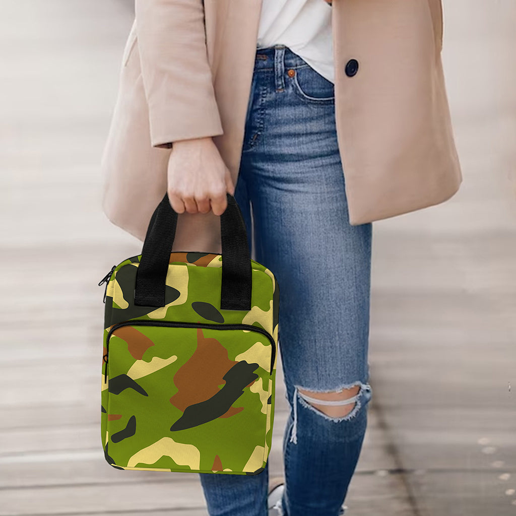 Military Camouflage Print Bible Tote Bag