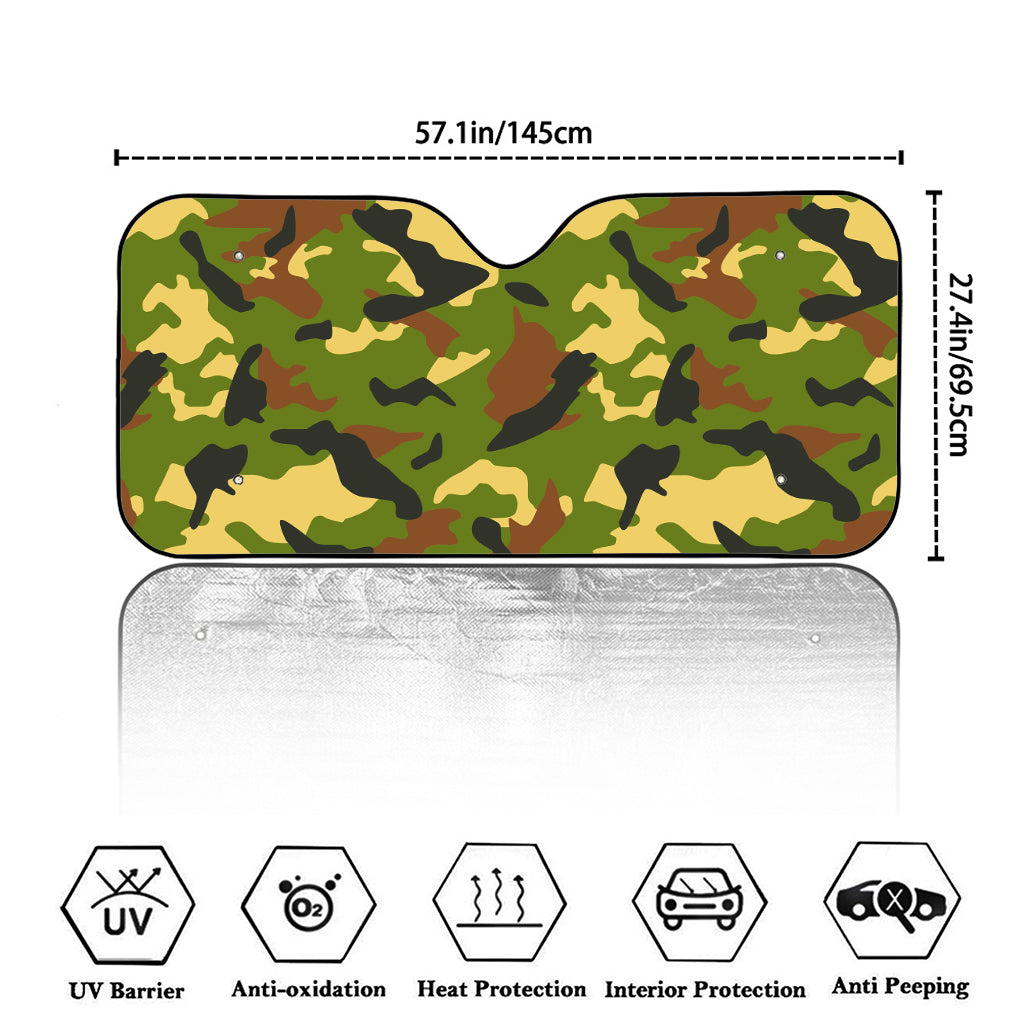 Military Camouflage Print Car Windshield Sun Shade