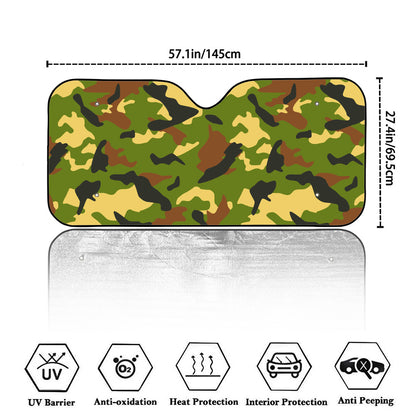 Military Camouflage Print Car Windshield Sun Shade