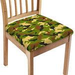 Military Camouflage Print Chair Cushion Cover