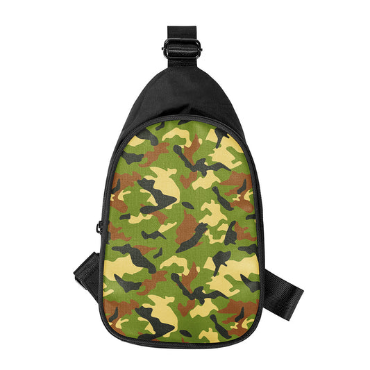 Military Camouflage Print Chest Bag