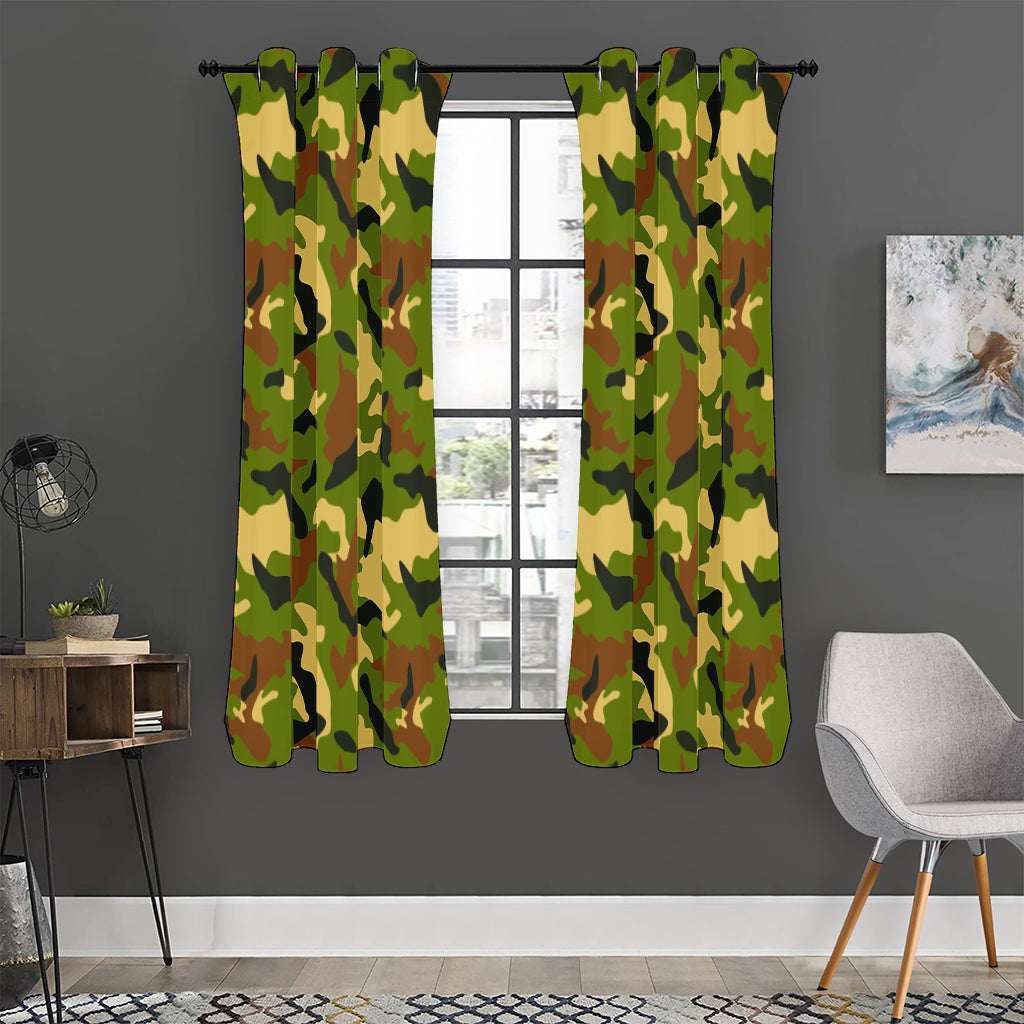 Military Camouflage Print Curtain