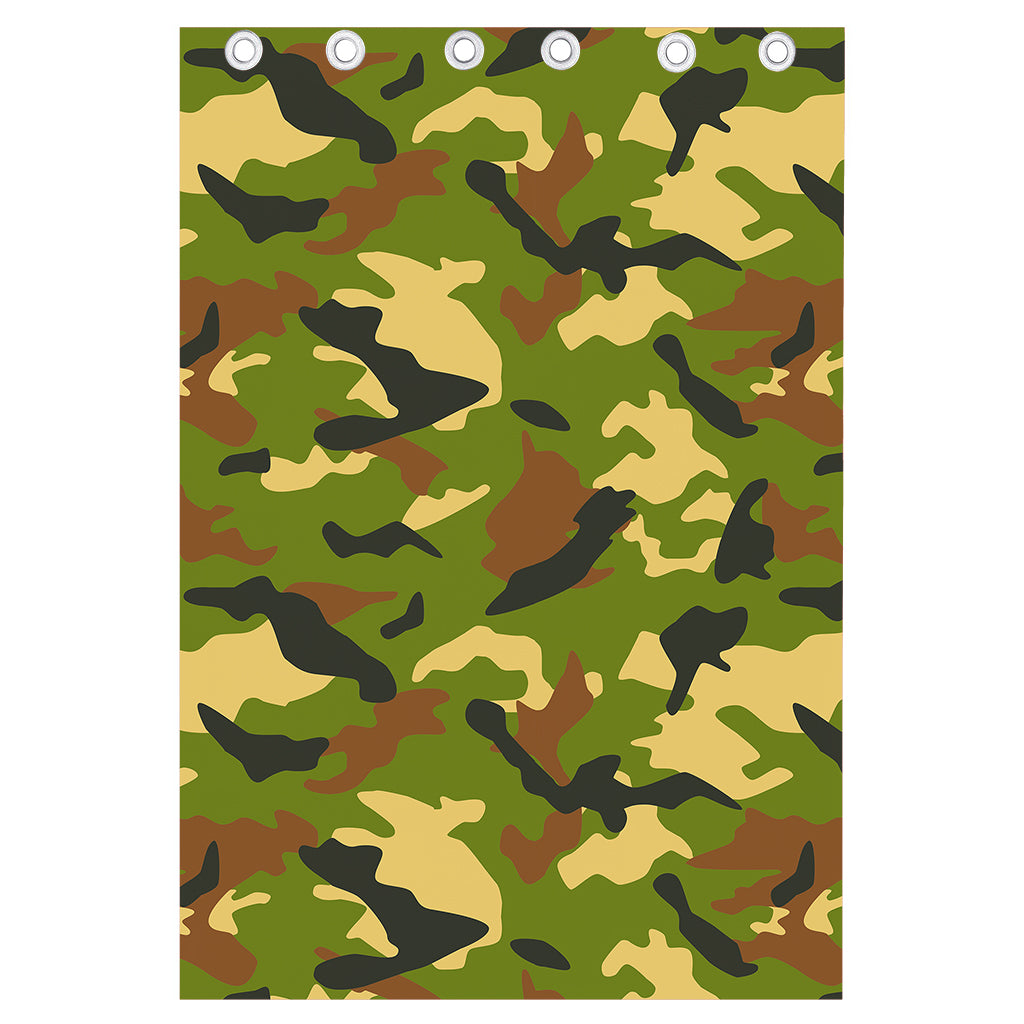 Military Camouflage Print Curtain