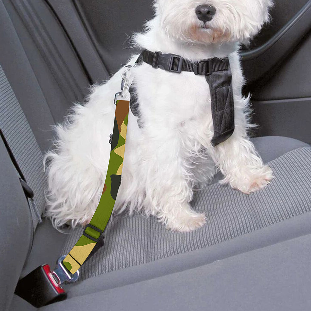 Military Camouflage Print Dog Seat Belt