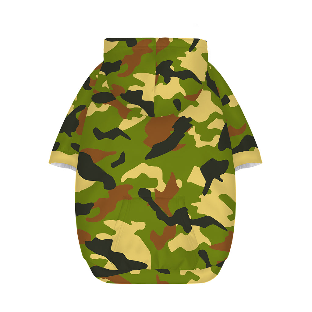 Military Camouflage Print Dog Zip Up Hoodie