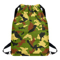 Military Camouflage Print Drawstring Backpack