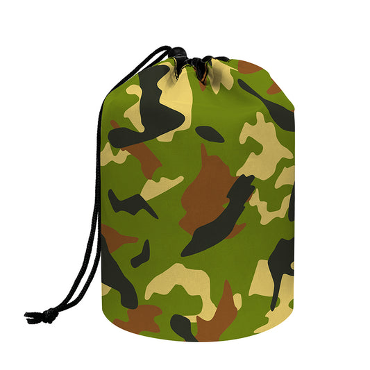 Military Camouflage Print Drawstring Makeup Bag