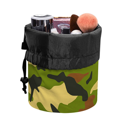 Military Camouflage Print Drawstring Makeup Bag