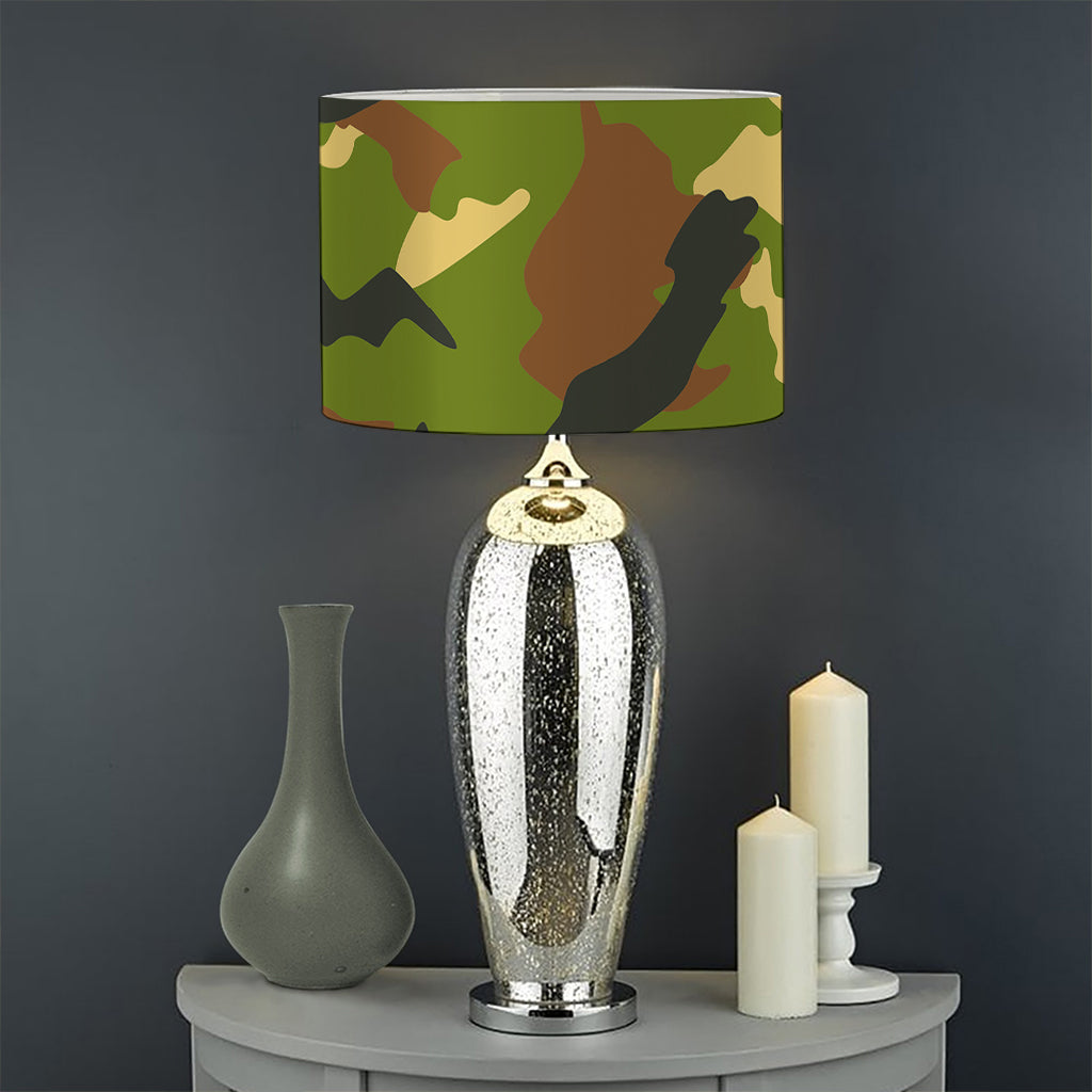 Military Camouflage Print Drum Lamp Shade