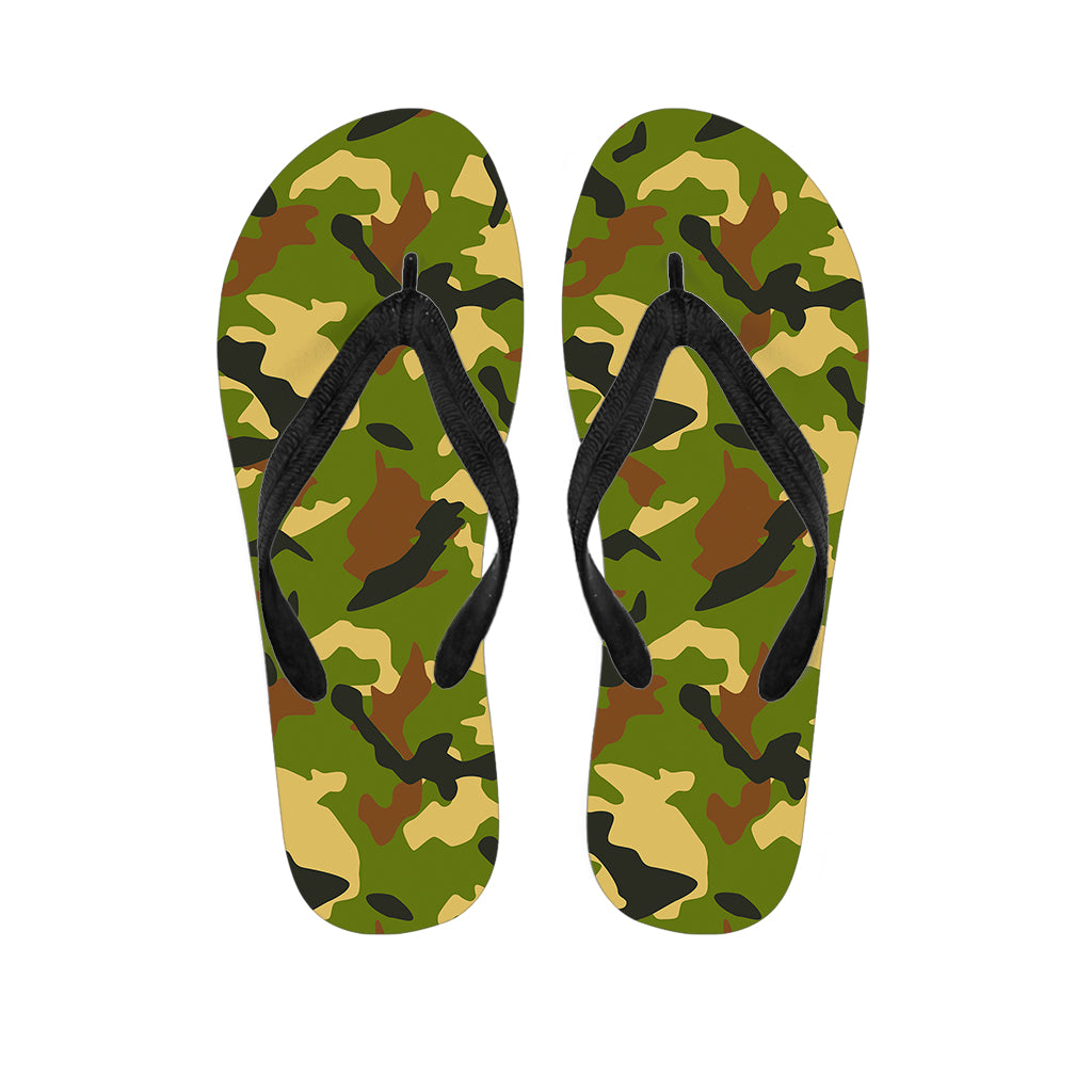 Military Camouflage Print Flip Flops
