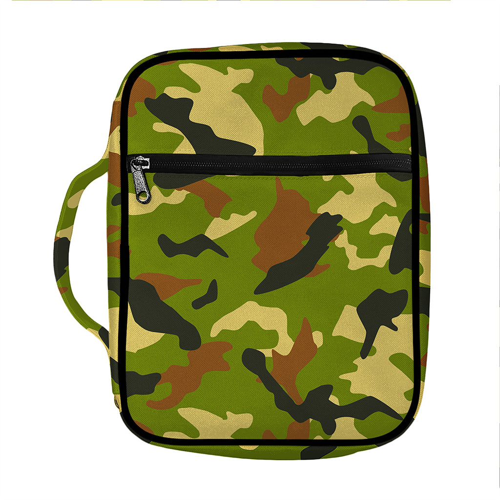 Military Camouflage Print Front Pocket Bible Bag
