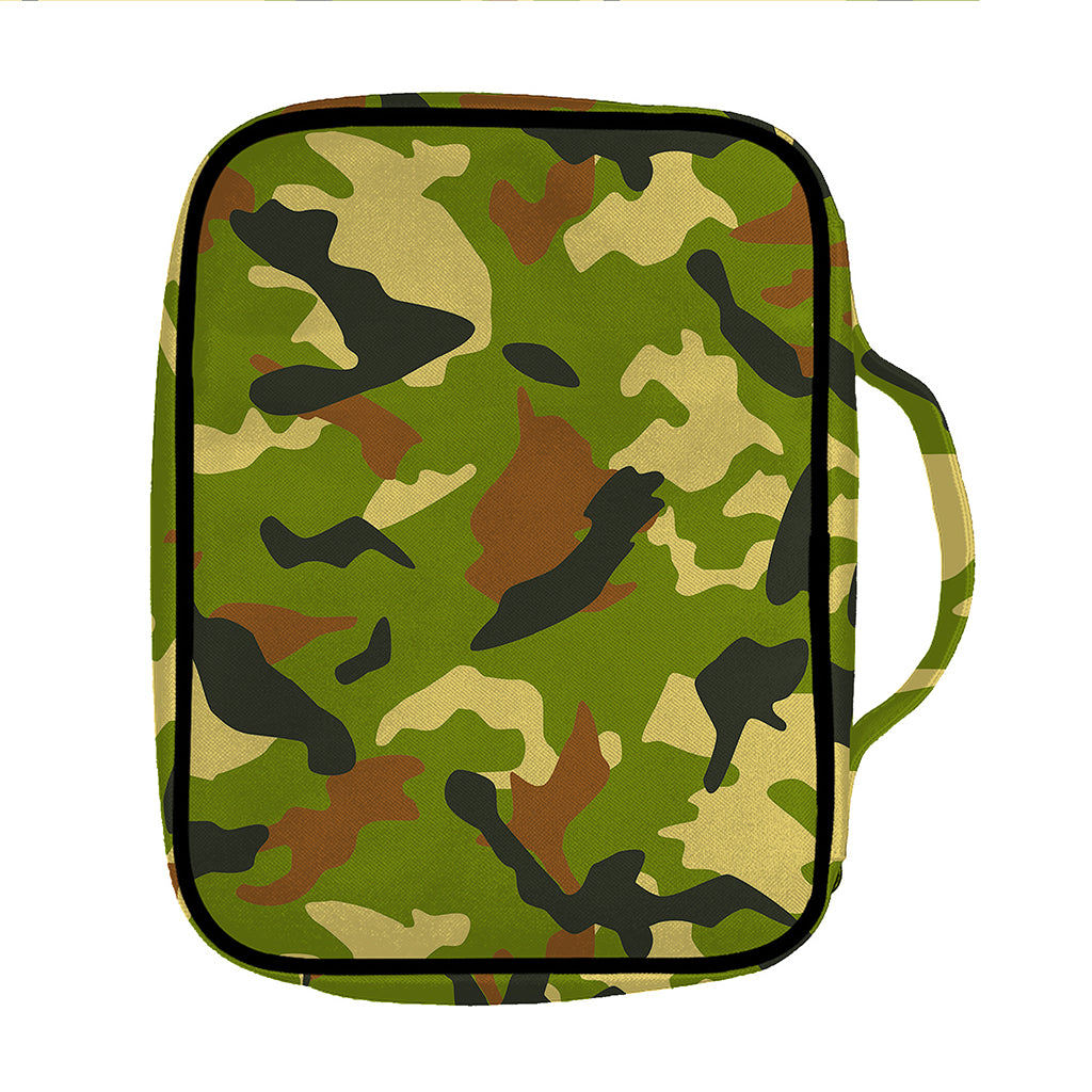 Military Camouflage Print Front Pocket Bible Bag