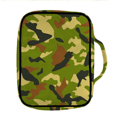 Military Camouflage Print Front Pocket Bible Bag