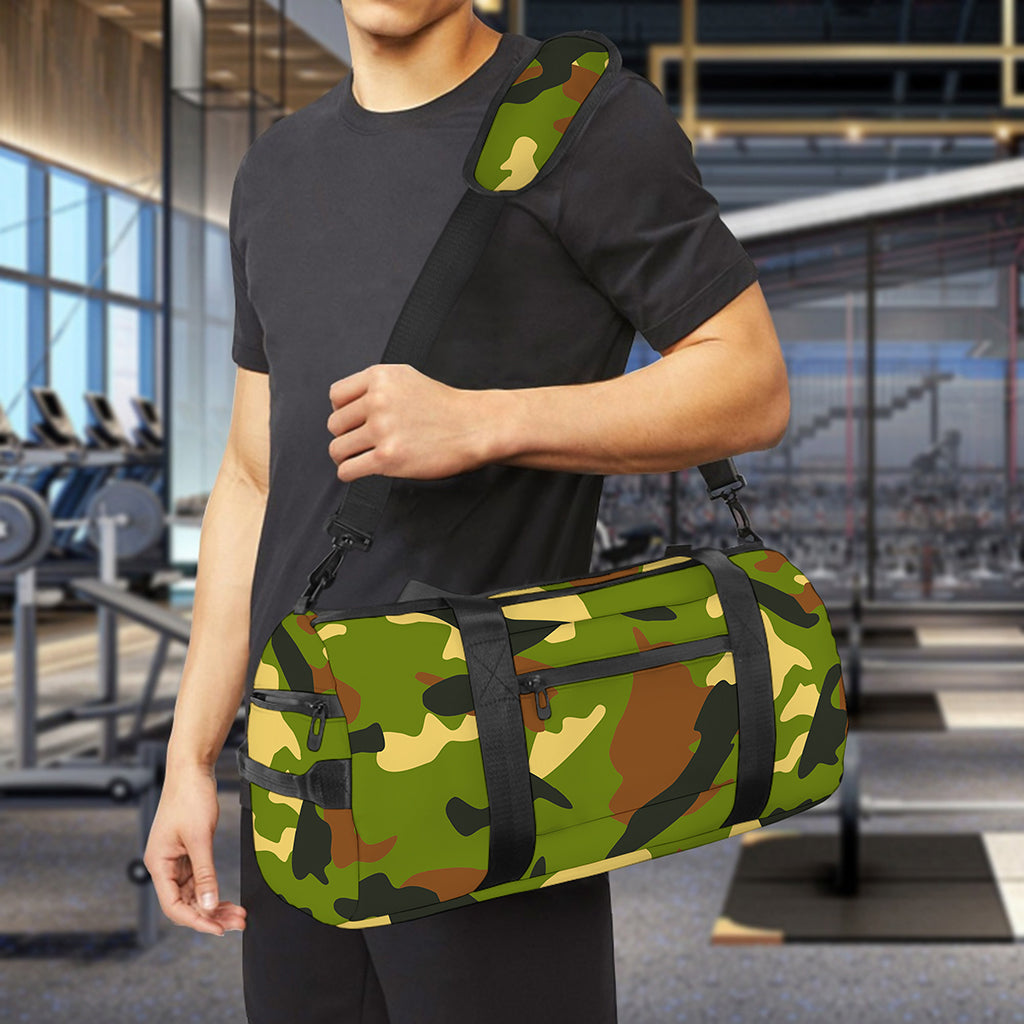 Military Camouflage Print Gym Bag