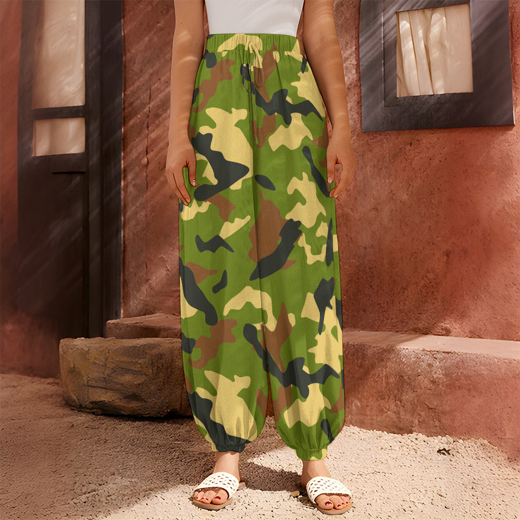 Military Camouflage Print Harem Pants