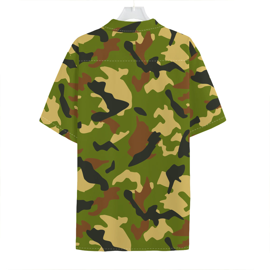 Military Camouflage Print Hawaiian Shirt