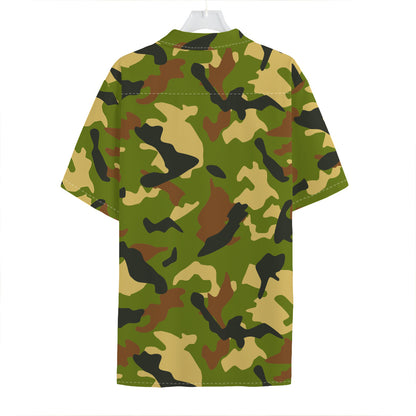 Military Camouflage Print Hawaiian Shirt