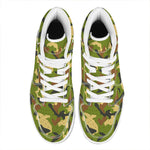 Military Camouflage Print High Top Leather Sneakers