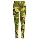 Military Camouflage Print High-Waisted Pocket Leggings