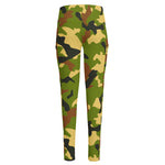 Military Camouflage Print High-Waisted Pocket Leggings
