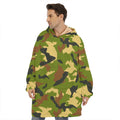 Military Camouflage Print Hoodie Blanket