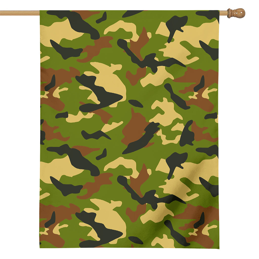 Military Camouflage Print House Flag