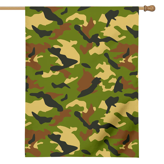 Military Camouflage Print House Flag