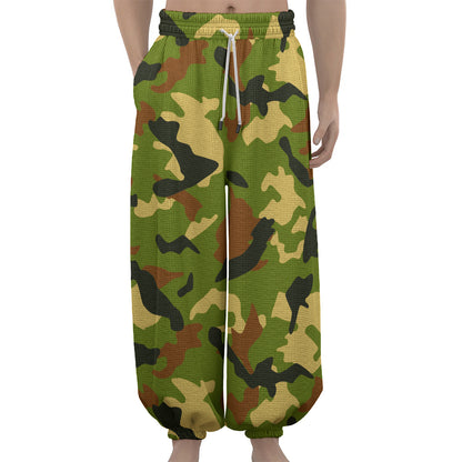 Military Camouflage Print Lantern Pants