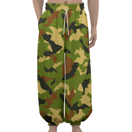 Military Camouflage Print Lantern Pants
