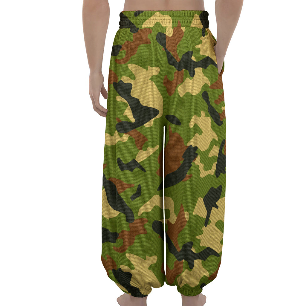 Military Camouflage Print Lantern Pants