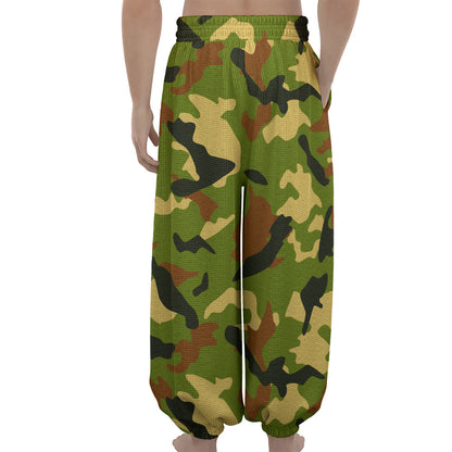 Military Camouflage Print Lantern Pants