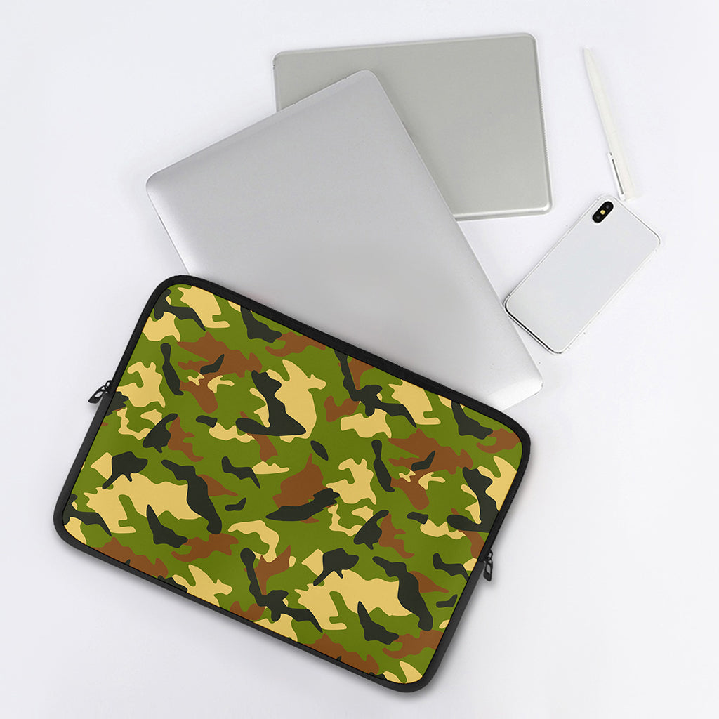 Military Camouflage Print Laptop Sleeve