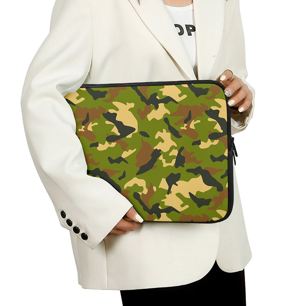 Military Camouflage Print Laptop Sleeve