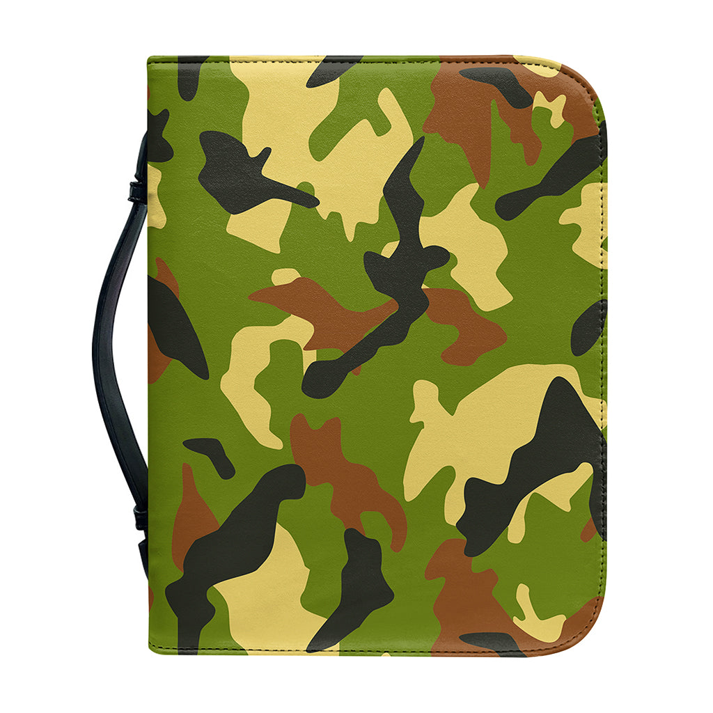 Military Camouflage Print Leather Bible Cover