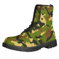 Military Camouflage Print Lace-Up Boots